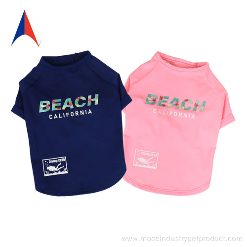 Printing Blue and Pink Cool Breathable Pet T-shirt